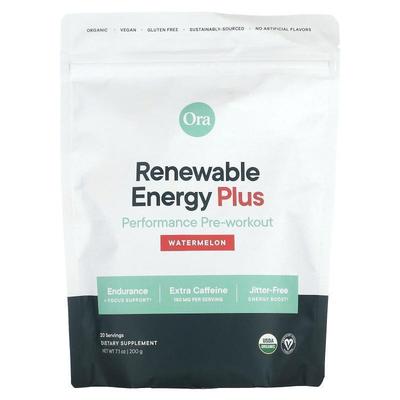 Ora,Renewable Energy Plus, Performance Pre-Workout