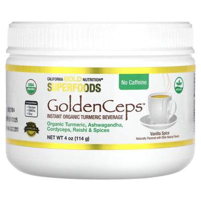 California Gold Nutrition,SUPERFOODS - GoldenCeps，含适应原4