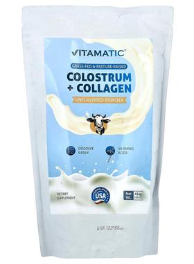 Vitamatic,Colostrum + Collagen Powder, Unflavored, 16 oz (45