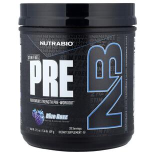 Nutrabio Labs,PRE-Workout, Stim Free, Blue Razz, 1.34 lb (60