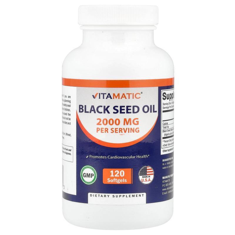 Vitamatic,黑籽油，2000 毫克，120 粒软胶囊（每粒软胶囊 1000