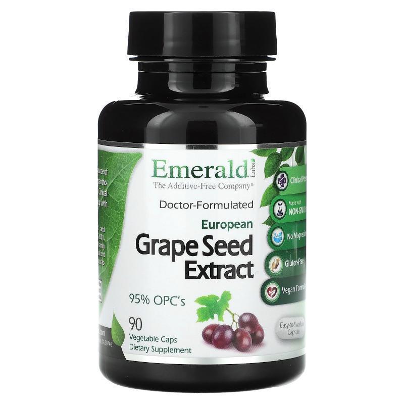 Emerald Laboratories,European Grape Seed Extract, 90 Vegetab
