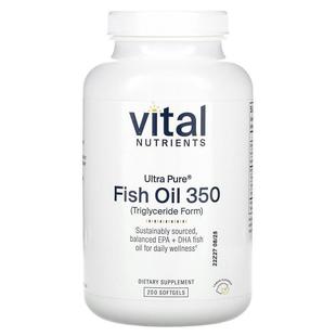 Pure Fish 200 Nutrients Softgel Lemon Ultra 350 Vital Oil