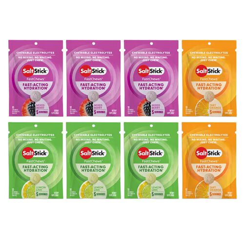 SaltStick, Fast Chews®，可咀嚼电解质，多口味组合装，8 包