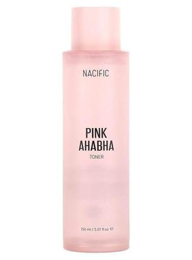 Nacific粉色AHA BHA爽肤水湿敷水修护补水清爽控油