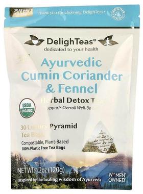 DelighTeas,Ayurvedic Cumin Coriander &amp; Fennel, Herba