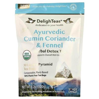 DelighTeas,Ayurvedic Cumin Coriander &amp; Fennel, Herba
