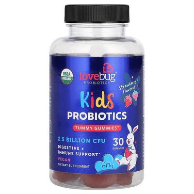 LoveBug Probiotics,儿童益生菌，益胃软糖，草莓味，25 亿 CFU，