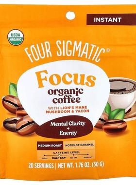 Four Sigmatic,Focus, Organic Instant Coffee with Lion's Mane