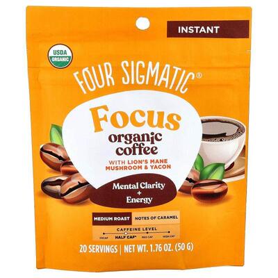 Four Sigmatic,Focus, Organic Instant Coffee with Lion's Mane