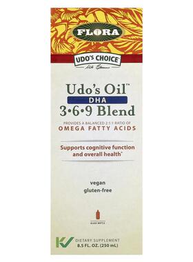 Flora,Udo's Choice® Udo's Oil® DHA 欧米伽-3/6/9 脂肪酸，17 5
