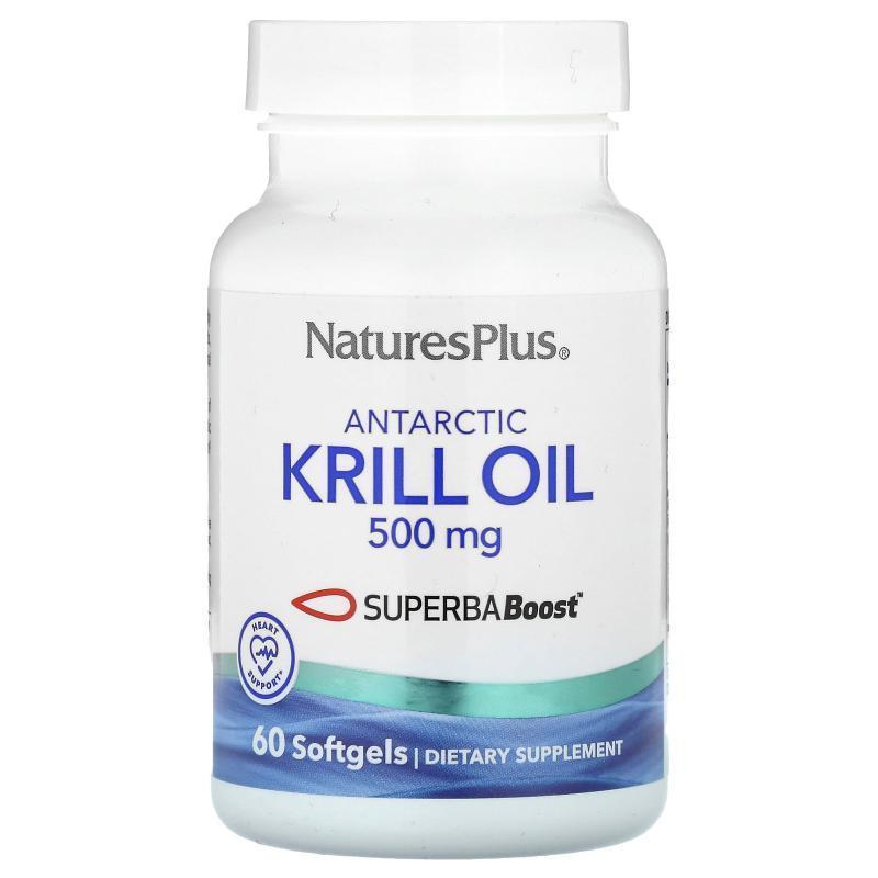 自然加,Antarctic Krill Oil, 500 mg, 60 Softgels