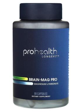 ProHealth Longevity,Brain-Mag Pro, Magnesium L-Threonate, 90