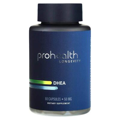 ProHealth Longevity脱氢表雄酮,50毫克,60胶囊