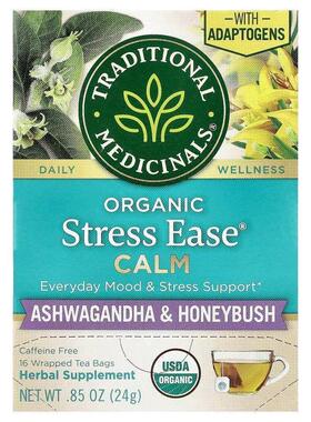 Traditional Medicinals,Organic Stress Ease® Calm, Ashwagandh