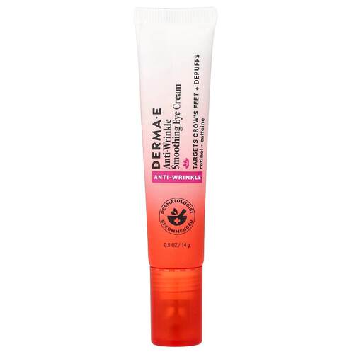 DERMA E,Anti-Wrinkle Smoothing Eye Cream, 0.5 oz (14 g)