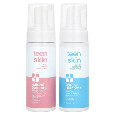 Natural Outcome,Teen Skin, Face Wash Duo, Clarifying Face Wa