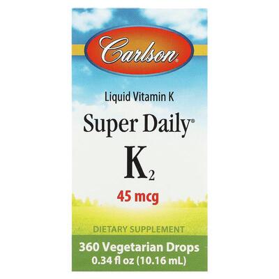 Carlson,Liquid Vitamin K, Super Daily K2, 0.34 fl oz (10.16