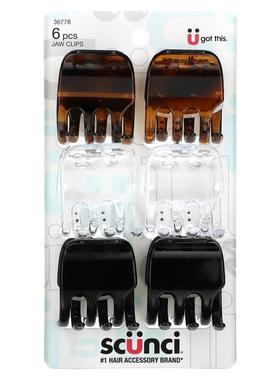 Scunci,轻巧之美，大发量爪夹，色彩组合，6 枚