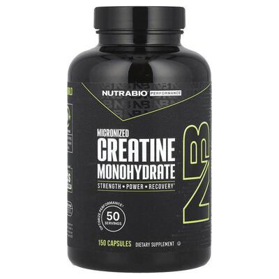 Nutrabio Labs,表现提升，微粒化一水肌酸，2500 毫克，150 粒胶