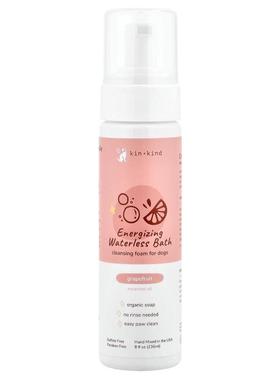Kin+Kind,Energizing Waterless Bath, Cleansing Foam For Dogs,