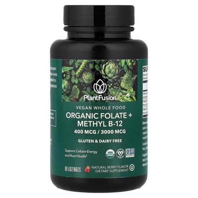 PlantFusion,Vegan Whole Food, Organic Folate + Methyl B12, B