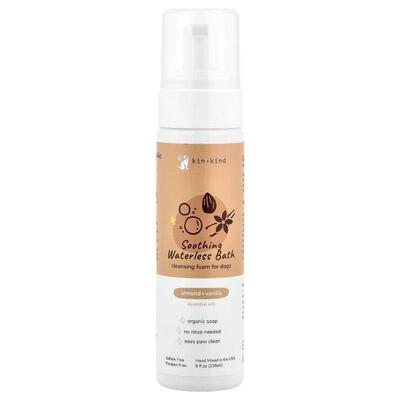 Kin+Kind,Soothing Waterless Bath, Cleansing Foam For Dogs, A