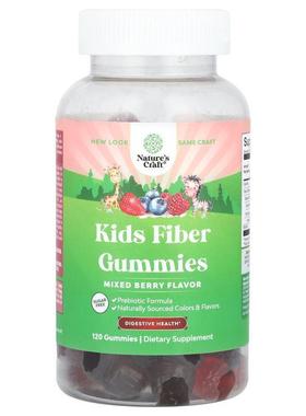 Natures Craft,Kids Fiber Gummies, Sugar Free, Mixed Berry, 1