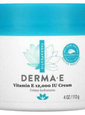 DERMA E,维生素 E 乳霜，12,000 国际单位，4 盎司（113 克）