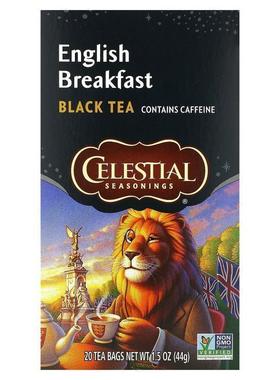 斯乐,Black Tea, English Breakfast , 20 Tea Bags, 1.5 oz (44