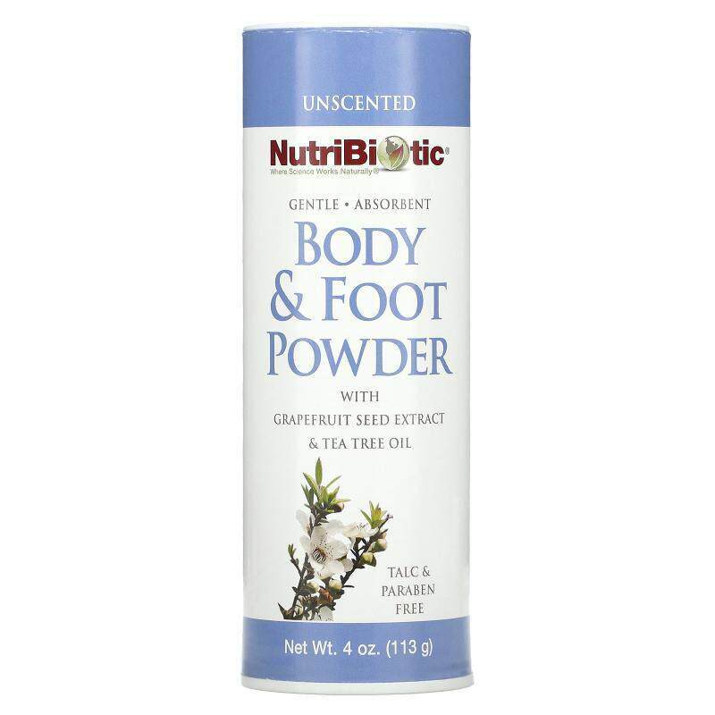 NutriBiotic,爽身和爽足粉，含葡萄柚籽提取物和薰衣花草油，薰衣
