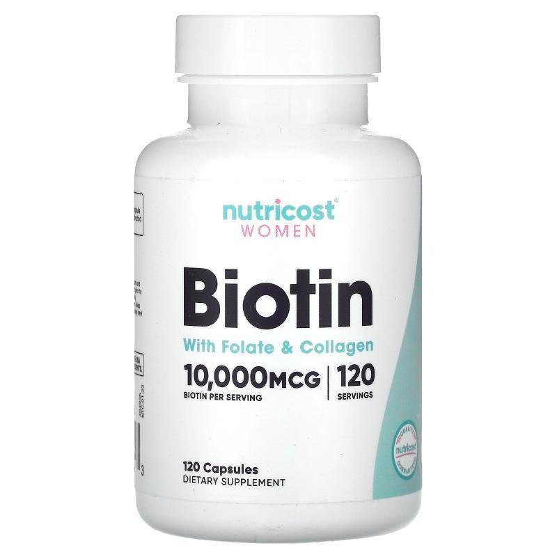 Nutricost,Women, Biotin With Folate &amp; Collagen, 10,0