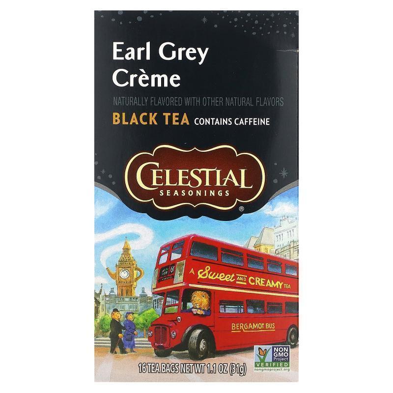 斯乐,Black Tea, Earl Grey Creme, 16 Tea Bags, 1.1 oz (31 g)