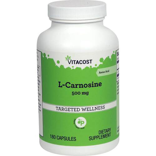 Vitacost,L-Carnosine, 500 mg, 180 Capsules