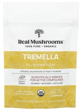 Real Mushrooms,Tremella，有机蘑菇浸膏粉，2.12 盎司（60 克）