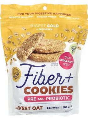 Enzymedica,Fiber + Cookies, Pre and Probiotic, Blueberry, 6.