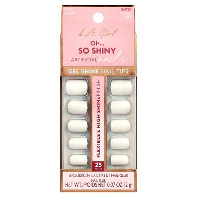 洛杉矶女孩,Oh So Shiny Artificial Nails, Gel Shine Nail Tips