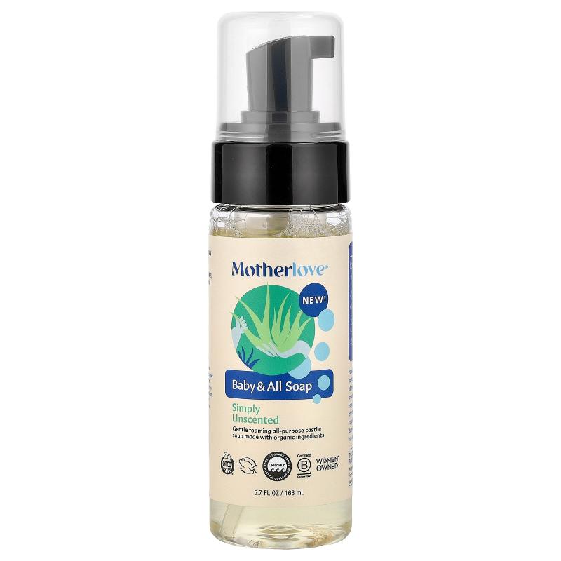 Motherlove,Baby & All Soap, Simply Unscented, 5.7 fl oz (168