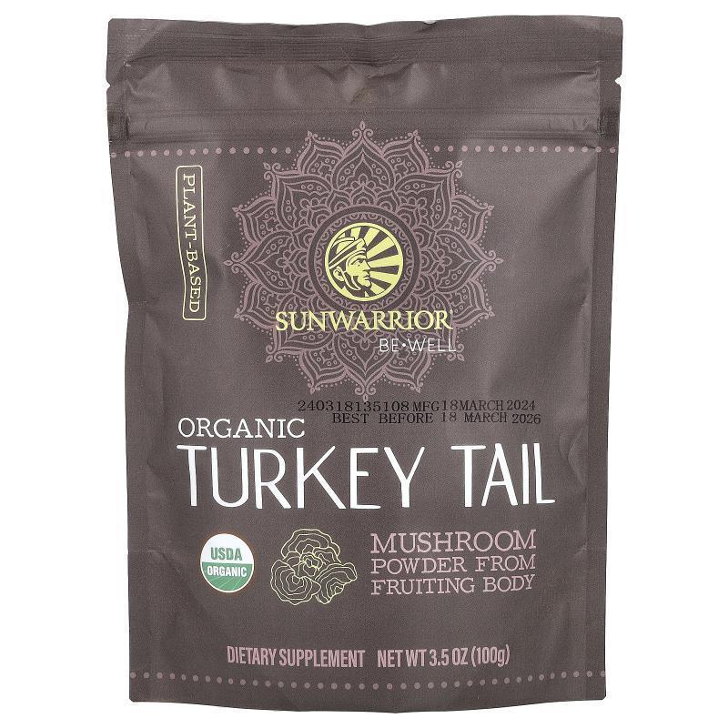太阳勇士,Be Well, Organic Turkey Tail Mushroom Powder, 3.5 o