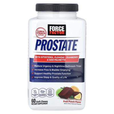 Force Factor,Prostate, Fruit Punch, 60 Soft Chews