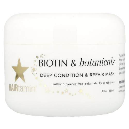 HAIRtamin,Biotin & Botanicals, Deep Condition & Repa