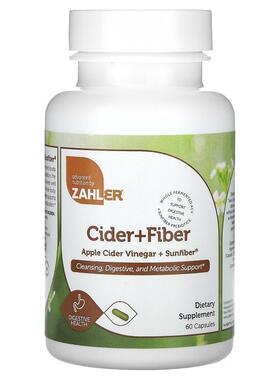 Zahler,Apple Cider Vinegar + Sunfiber, 60 Capsules