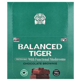 Balanced Tiger ,Protein Bar, Chocolate Brownie, 12 Bars, 1.5