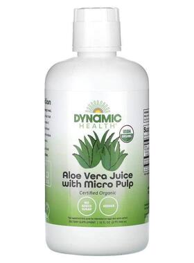 Dynamic Health,Organic Aloe Vera Juice with Micro Pulp 全 Ju