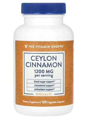 The Vitamin Shoppe,Ceylon Cinnamon, 1,200 mg, 120 Vegetable