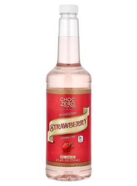 ChocZero,Premium Syrup, Strawberry, Sugar Free, 25.4 fl oz (
