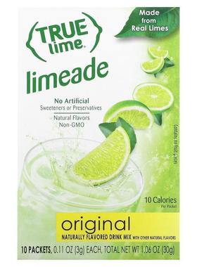 True Citrus,True Lime, Limeade, Original, 10 Packets, 0.11 o