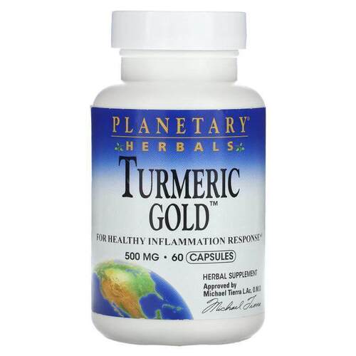 Planetary Herbals,姜黄金500 毫克，60 粒胶囊