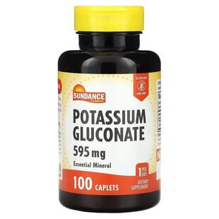 Sundance,Potassium Gluconate, 595 mg, 100 Caplets