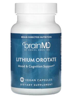 BrainMD,Lithium Orotate, 60 Vegan Capsules